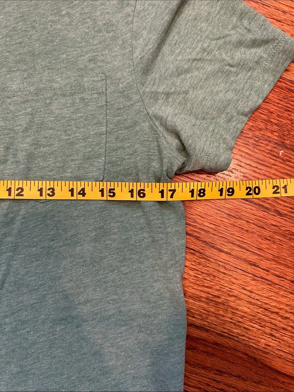 J. Crew Slim-Washed Short-Sleeve Heather Green Pocket Tee — Small, NWOT
